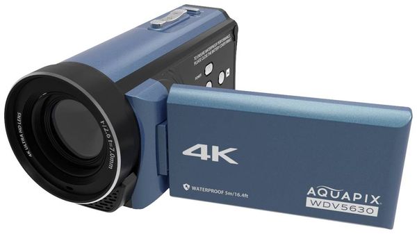 Aquapix WDV5630 GreyBlue Camcorder 7.6cm 3 Zoll 13 Megapixel Grau-Blau