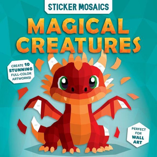 Paint by Sticker Book for Kids - Magical Creatures Fantasy Activity Sticker by Number Unicorns & Dragons Mosaic Art Ages 4-8