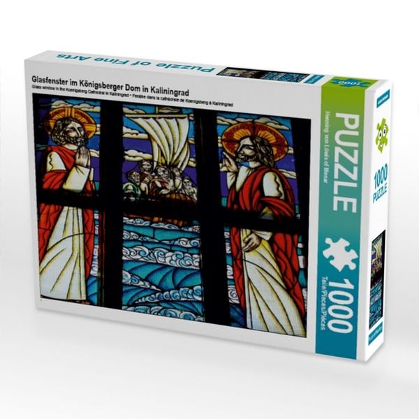 CALVENDO Puzzle Glasfenster im Königsberger Dom in Kaliningrad 1000 Teile Lege-Größe 64x48cm Foto-Puzzle für glückliche Stunden