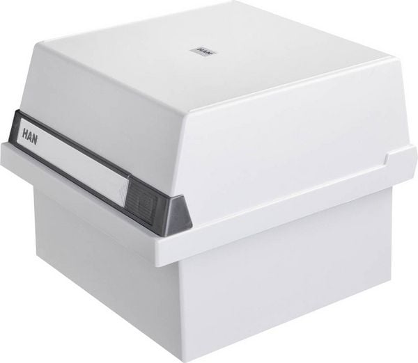 HAN Karteikasten 965-11 Karteikasten Lichtgrau max. Anzahl der Karten: 800 Karten DIN A5 quer