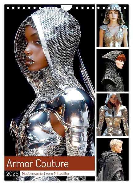 Armor Couture. Mode inspiriert vom Mittelalter (Wandkalender 2026 DIN A4 hoch), CALVENDO Monatskalender