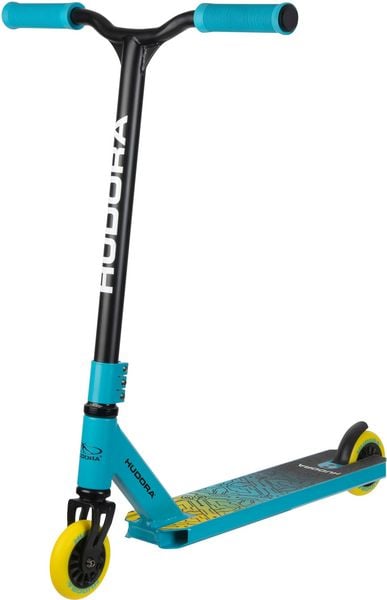 HUDORA 14058 - Stunt Scooter Kids hellblau, Cityroller für Kinder von ca. 6-10 Jahren