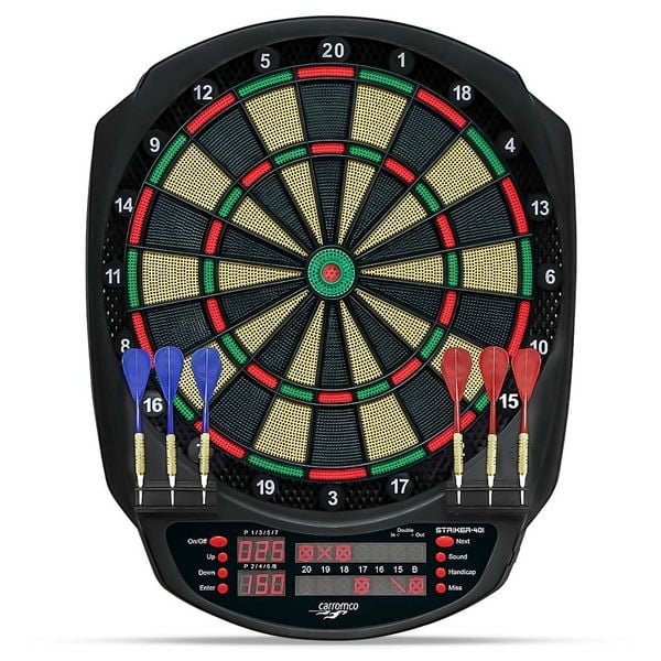 CARROMCO ELEKTRONIK DARTBOARD STRIKER-401, MIT ADAPTER, 3-LOCH ABSTAND
