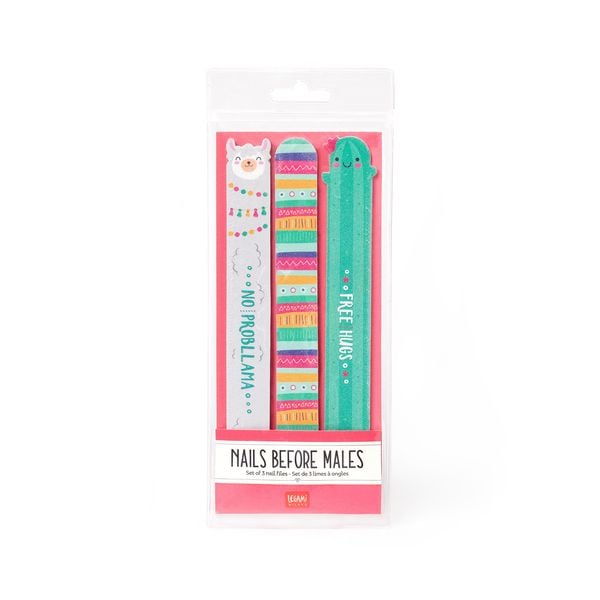 Legami Set mit 3 Nagelfeilen - Nails Before Males - Lama