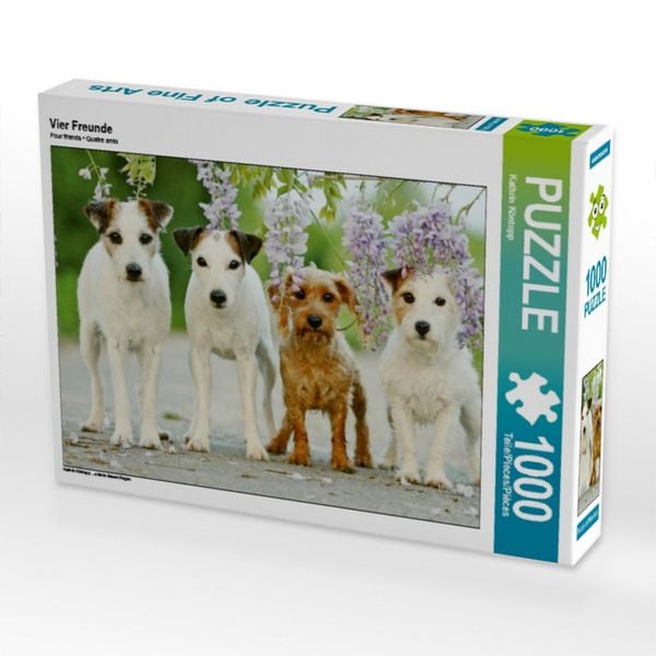 CALVENDO Puzzle Vier Freunde 1000 Teile Puzzle quer 1000 Teile Lege-Größe 64 × 48 cm Foto-Puzzle für glückliche Stunden