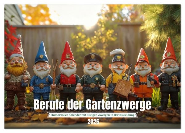 Berufe der Gartenzwerge (Wandkalender 2026 DIN A3 quer), CALVENDO Monatskalender