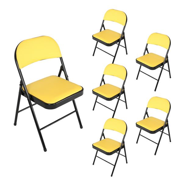 HTI-Living Klappstuhl Wedigo PVC Gelb 6er Set Klappstuhl Wedigo PVC Gelb 6er Set