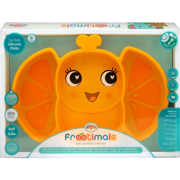 Frootimals Silikonteller OrangieFly orange rutschfest