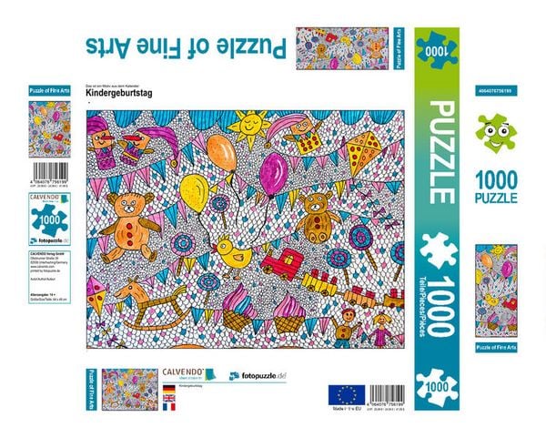 CALVENDO Puzzle Kindergeburtstag 1000 Teile Lege-Größe 64x48cm Foto-Puzzle für glückliche Stunden