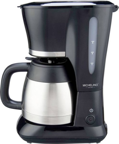 Michelino Kaffeemaschine mit Edelstahlthermoskanne mit automatischer Abschaltfunktion