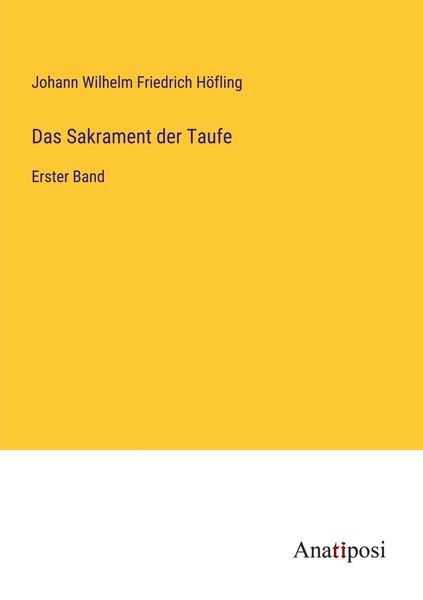 Das Sakrament der Taufe
