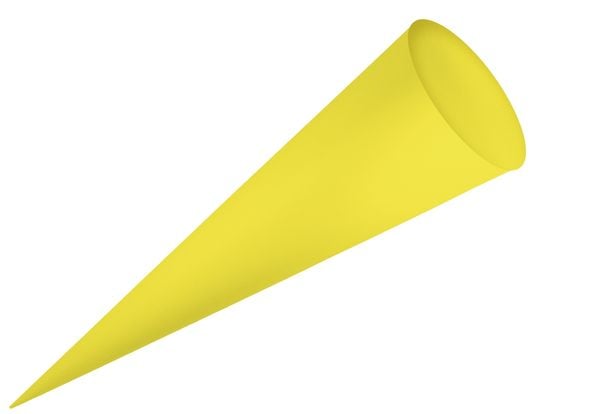 URSUS Schultüten Bastel-Schultüte ohne Filzmanschette, sonnengelb, Höhe: 70 cm, Durchmesser: 20 cm