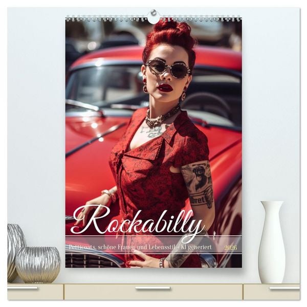Rockabilly (hochwertiger Premium Wandkalender 2026 DIN A2 hoch), Kunstdruck in Hochglanz