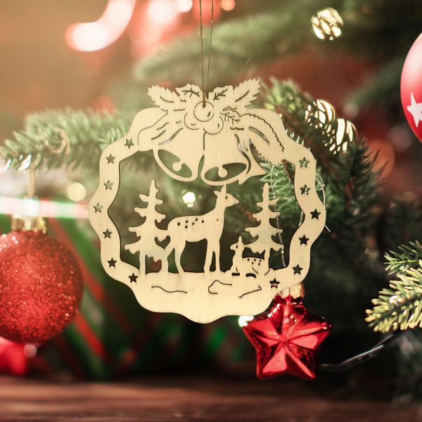 HTI-Living Weihnachtsdeko zum hängen Reh im Wald Natur Weihnachtsdeko zum hängen Reh im Wald Natur
