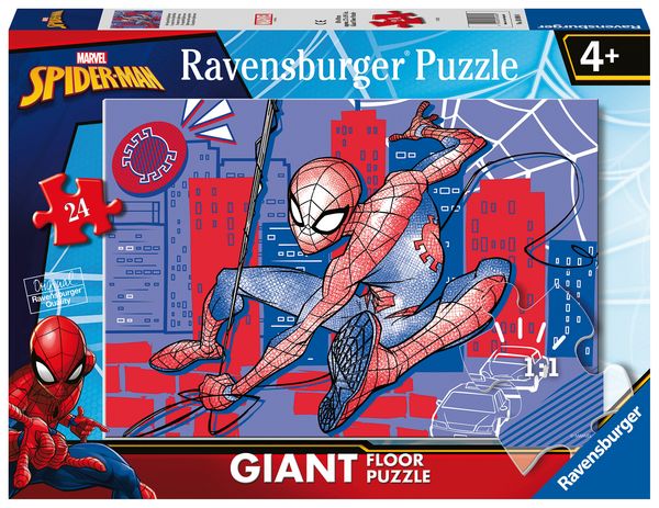 Ravensburger Kinderpuzzle 03088 - Der Superheld Spiderman - Bodenpuzzle mit 24 großen Puzzleteilen, für kleine Spiderman-Fans ab 3 Jahren