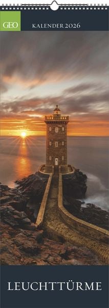 GEO Leuchttürme 2026 - Wand-Kalender - Poster-Kalender - 25x69