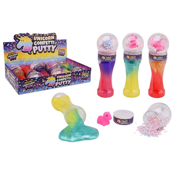 Slime Unicorn Confetti Putty