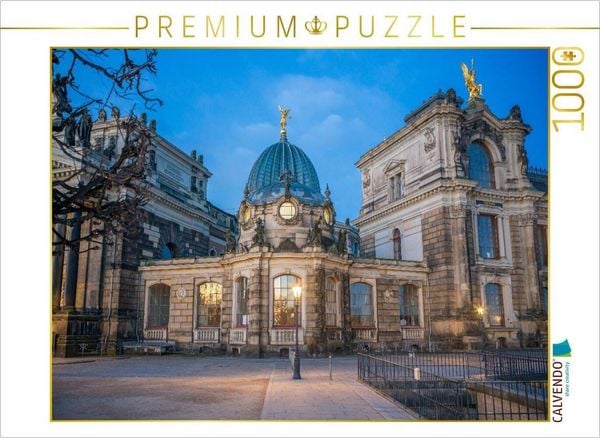CALVENDO Puzzle Dresden - Rundpavillon neben der Kunsthalle im Lipsius-Bau 1000 Teile Lege-Größe 64x48cm Foto-Puzzle für glückliche Stunden