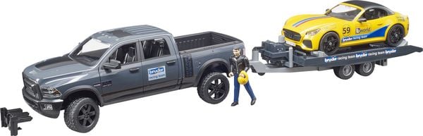 bruder 02504 RAM 2500 Power Wagon + BRUDER Roadster Racing Team