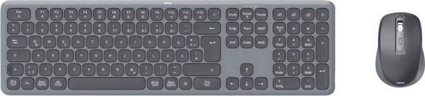 Hama Multi-Device-Tastatur-Maus-Set 'WKM-550', kabellos, Funk/BT, SW, QWERTZ DE Kabellos Tastatur, Maus-Set Deutsch, QWERTZ Schwarz