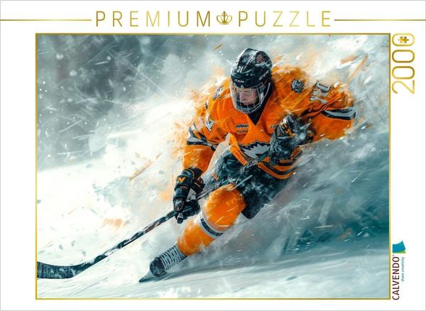 CALVENDO Puzzle Eishockey, Schlittschuhläuferische Geschicklichkeit 2000 Teile Lege-Größe 90x67cm Foto-Puzzle für glückliche Stunden