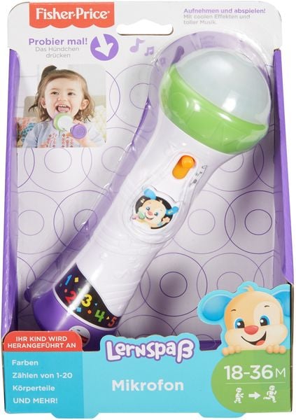 Fisher-Price Lernspaß Mikrofon, Baby-Spielzeug, Kinder Mikrofon, Lernspielzeug