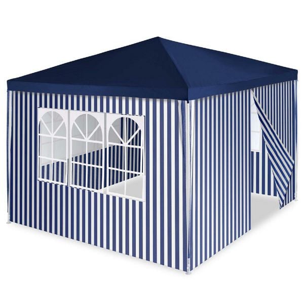 Pavillion PE blau, 3 x 3 m inkl. 4 Seitenteilen