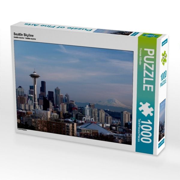 CALVENDO Puzzle Seattle Skyline 1000 Teile Puzzle quer 1000 Teile Lege-Größe 64 × 48 cm Foto-Puzzle für glückliche Stunden