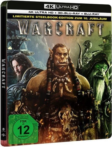 Warcraft: The Beginning - Steelbook (4K-UHD+Blu-ray+3D-Blu-ray)