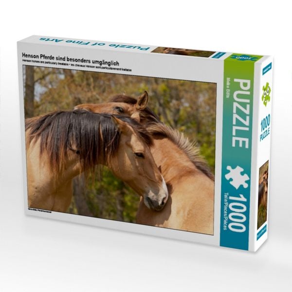 CALVENDO Puzzle Henson Pferde sind besonders umgänglich 1000 Teile Lege-Größe 64x48cm Foto-Puzzle für glückliche Stunden