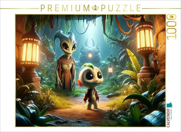 CALVENDO Puzzle Zippo und das Geheimnis des Dschungeltempels 1000 Teile Lege-Größe 64x48cm Foto-Puzzle für glückliche Stunden