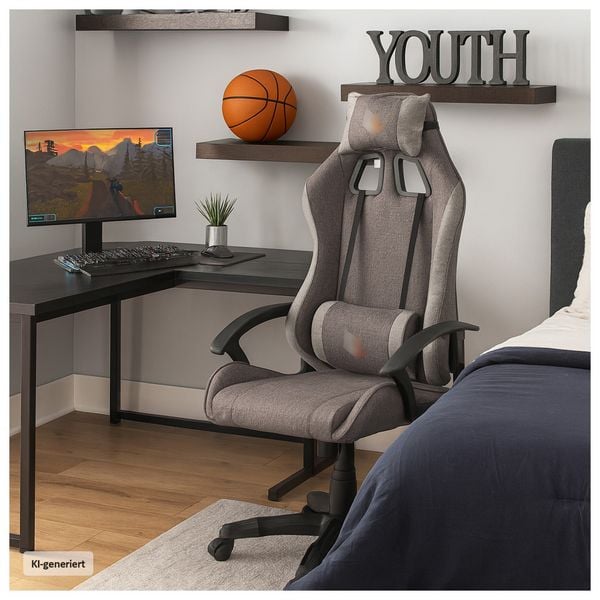 HTI-Living Ergonomischer Schreibtischstuhl Roya Grau Ergonomischer Schreibtischstuhl Roya Grau