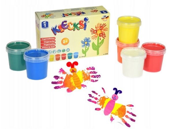 KLECKSi Basic Maxi - 6 Farben in Dosen farbl. sortiert a 150 g