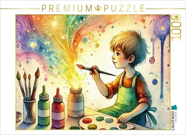 CALVENDO Puzzle Ein Jahr mit deinem inneren Kind - HD-Leinwand & Puzzle 'Kreativität' 1000 Teile Lege-Größe 64x48cm Foto-Puzzle für glückliche Stunden