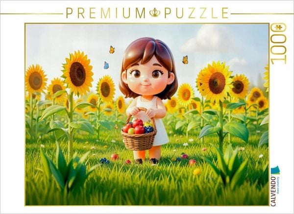 CALVENDO Puzzle Sternzeichen Jungfrau auf Blumenwiese Puzzle 1000 Teile Lege-Größe 64x48cm Foto-Puzzle für glückliche Stunden