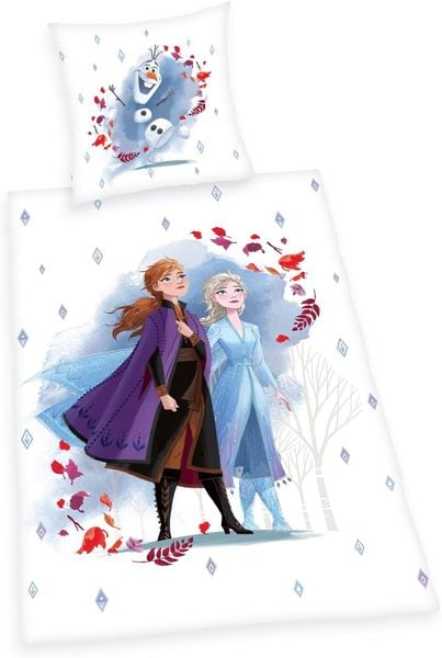 Herding 4479643050 - Disneys Eiskönigin 2 Bettwäsche-Set 80x80cm + 135x200cm