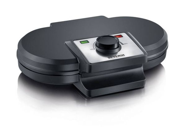 Severin WA 2106 Doppel-Waffeleisen mit manueller Temperatureinstellung Schwarz