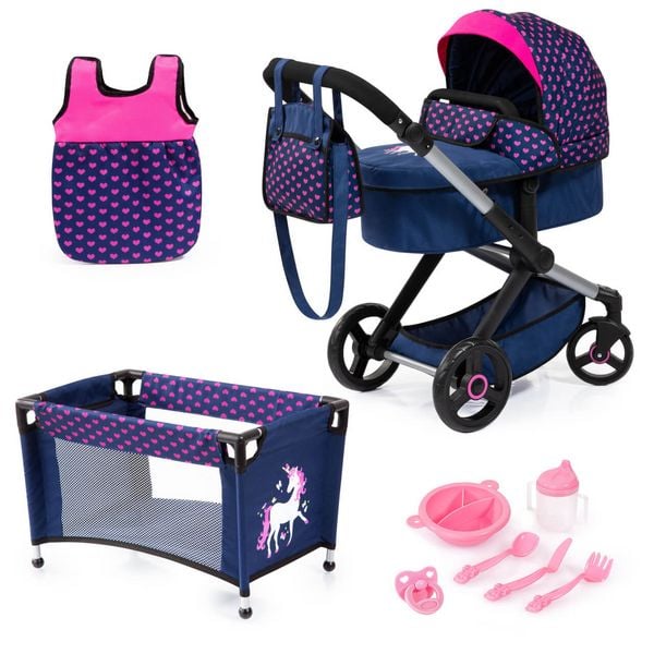 Kombi-Puppenwagen Xeo Mega Set