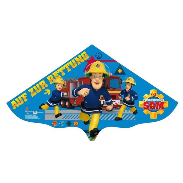 Günther Flugspiele Einleiner Drachen Feuerwehrmann Sam Spannweite (Details) 1150 mm Windstärken-Eignung 3 - 5 bft