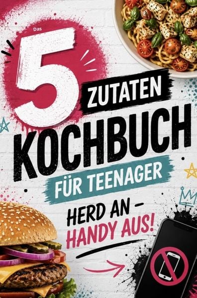 Herd an - Handy aus! Das 5-Zutaten Kochbuch für Teenager. Kochen statt Scrollen.