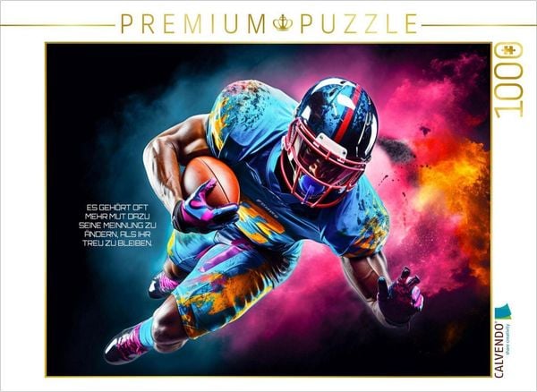 CALVENDO Puzzle Ein Motiv aus dem Kalender American Football und Motivation 1000 Teile Lege-Größe 64x48cm Foto-Puzzle für glückliche Stunden