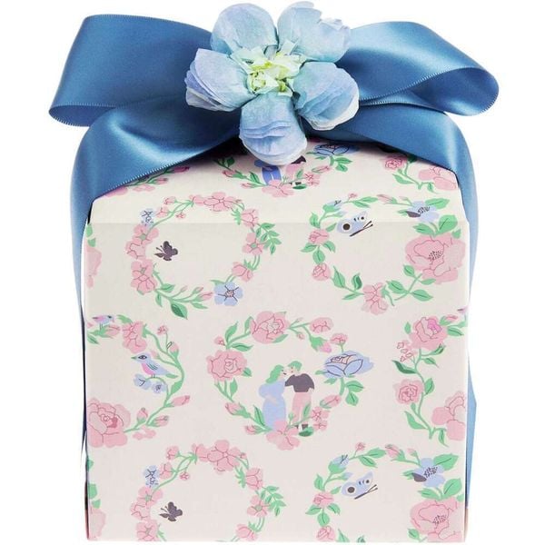 Geschenkpapier Rosen, Kränze,