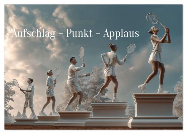Aufschlag – Punkt – Applaus (Tischkalender 2026 DIN A5 quer), CALVENDO Monatskalender