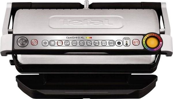Tefal Optigrill XL Elektro Kontaktgrill Automatische Temperaturanpassung Edelstahl (gebürstet), Schwarz