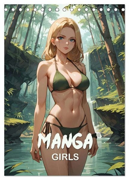 Manga Beauties - 12 Schönheiten im Manga-Stil (Tischkalender 2026 DIN A5 hoch), CALVENDO Monatskalender