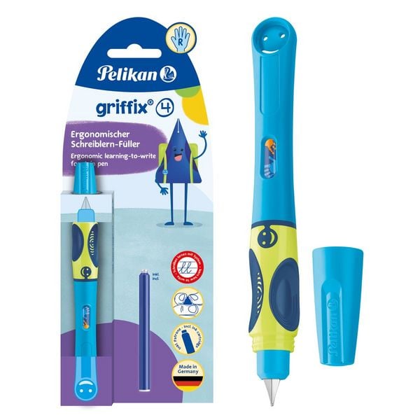 Pelikan Füller griffix RH A neon freshblue Blister