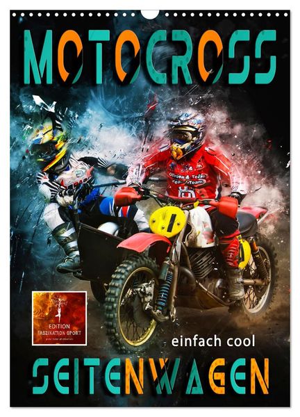 Motocross Seitenwagen - einfach cool (Wandkalender 2025 DIN A3 hoch), CALVENDO Monatskalender