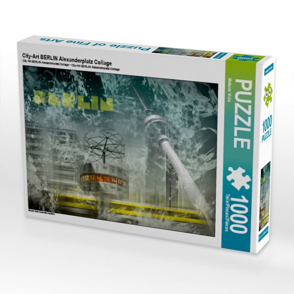 CALVENDO Puzzle City-Art BERLIN Alexanderplatz Collage 1000 Teile Lege-Größe 64x48cm Foto-Puzzle für glückliche Stunden