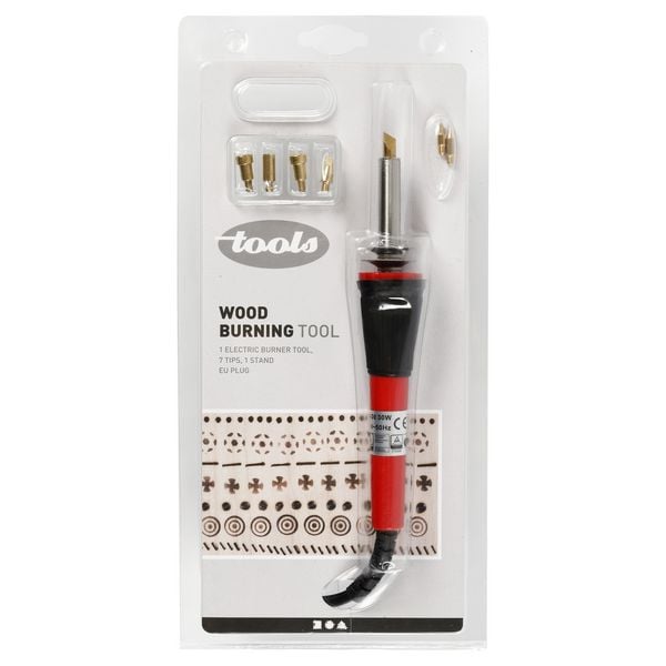 Creativ Company Elektrowerkzeug Brennmalstift, Schwarz, Rot, 19x3 cm, 1 Stk