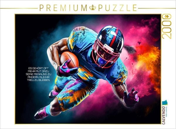 CALVENDO Puzzle Ein Motiv aus dem Kalender American Football und Motivation 2000 Teile Lege-Größe 90x67cm Foto-Puzzle für glückliche Stunden